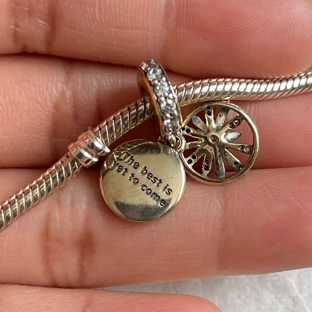 Authentic Pandora Bracelet with 3 Charms Limited Edition - Picture 10 of 16